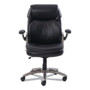 SertaPedic Cosset Mid-Back Executive Chair, Supports Up to 275 lb, 18.5" to 21.5" Seat Height, Black Seat/Back, Slate Base (SRJ48966) View Product Image