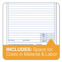 TOPS Job Work Order, Three-Part Carbonless, 5.66 x 8.63, 50 Forms Total View Product Image