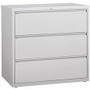 Lorell Fortress Series Lateral File - 42" Width x 18.6" Depth x 40.3" Height - 3 x Drawer(s) for File - Letter, Legal, A4 - Lateral - Locking Drawer, Magnetic Label Holder, Ball-bearing Suspension, Leveling Glide - (LLR88032) Product Image 
