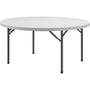 Lorell Ultra-Lite Banquet Folding Table - Round Top - 600 lb Capacity - 48" Table Top Diameter - 29.25" Height x 48" Width x 48" Depth - Indoor, Outdoor Product Image 