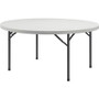 Lorell Ultra-Lite Banquet Folding Table - Round Top - 600 lb Capacity - 48" Table Top Diameter - 29.25" Height x 48" Width x 48" Depth - Indoor, Outdoor Product Image 