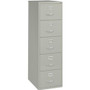 Lorell Fortress Series 26-1/2" Commercial-Grade Vertical File Cabinet - 18" Width x 26.5" Depth x 61" Height - 5 x Drawer(s) for File - Legal - Vertical - Security Lock, Heavy Duty, Ball-bearing Suspension Product Image 