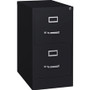 Lorell Fortress Series 22" Commercial-Grade Vertical File Cabinet - 15" Width x 22" Depth x 28.4" Height - 2 x Drawer(s) for File - Letter - Lockable, Ball-bearing Suspension - Black Product Image 