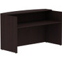 Lorell Essentials Series Front Reception Desk - 42.5" Height x 72" Width x 36" Depth Desk, x 1" Thickness Top - Finish: Espresso Laminate Product Image 
