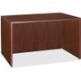 Lorell Essentials Series Rectangular Desk Shell - 29.5" Height x 47.3" Width x 23.6" Depth - Finish: Laminate, Mahogany - Leveling Glide Product Image 