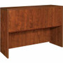 Lorell Essentials Series Stack-on Hutch with Doors - 36" Height x 59" Width x 14.8" Depth - 3 Door(s) - Finish: Cherry, Laminate - Cord Management Product Image 