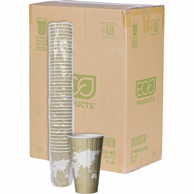 Eco-Products 16 oz World Art Insulated Hot Beverage Cups - 16 fl oz ...