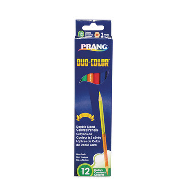 Prang® Duo-Color Colored Pencil Sets, 3 mm, 2B (#1), Assorted Lead/Barrel  Colors, 18/Pack