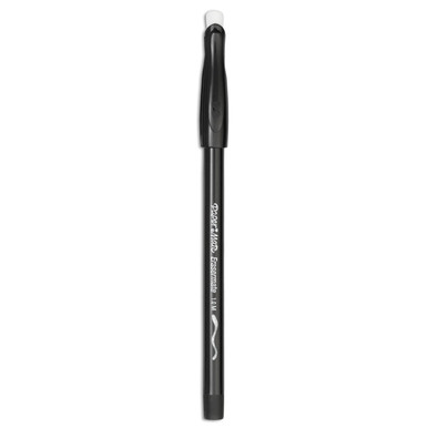 Paper Mate Eraser Mate Ballpoint Pen, Stick, Medium 1 mm, Black