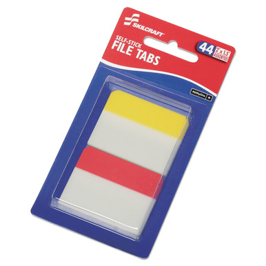 AbilityOne - Tabs, Self-Stick, Filing, Repositionable, 2", Red/Yellow ...