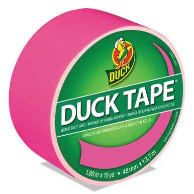 Duck Brand 1.88 in. x 15 yd. Neon Pink Colored Duct Tape 