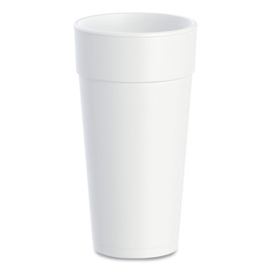 Dart Drink Foam Cups, Hot-cold, 24oz, White, 25-bag, 20 Bags-carton