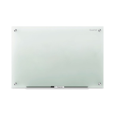 Quartet Infinity Black Glass Magnetic Marker Board - QRTG4836B 