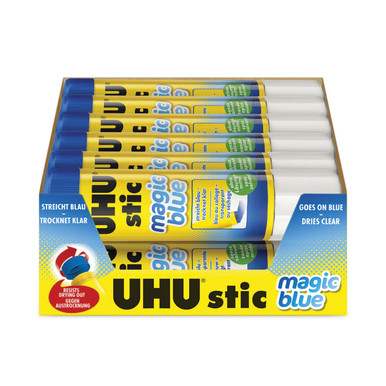 UHU Stic Permanent Glue Stick, 1.41 oz, Applies Blue, Dries Clear  (STD99653) - Envision Xpress