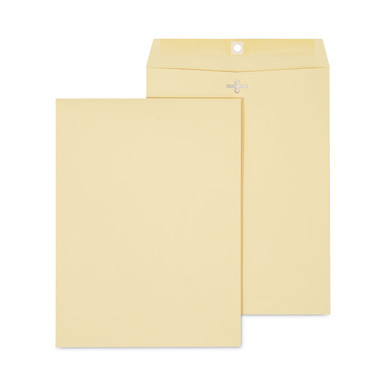 Universal Kraft Clasp Envelope, #10 1/2, Square Flap, Clasp/Gummed Closure, 9 x 12, Brown Kraft, 100/Box