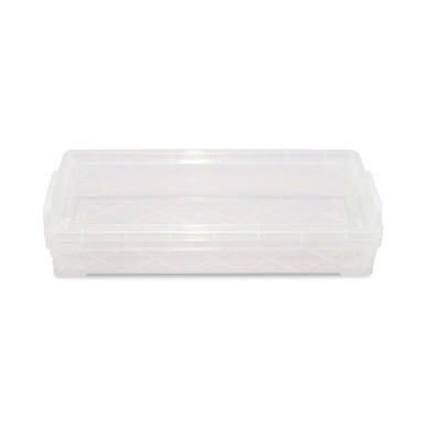 Advantus Super Stacker Crayon Storage Box, 4 4/5 x 3 1/5 x 1 3/5, Clear