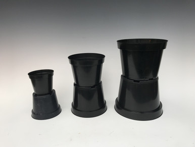 Plastic Pots - Round (Green or Black) - 5/pk