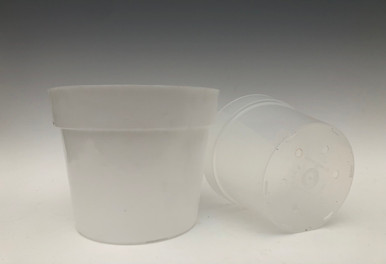 Plastic Clear Pots - Heavy Duty Round - 5/Pk