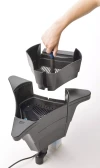 Cleaning<br />The accumulated debris can be easily removed by taking out the basket