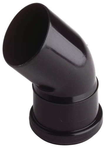 Connection elbow black DN50/45° INT