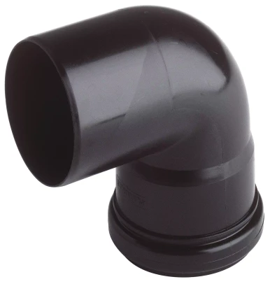 Connection elbow black DN75/87° INT