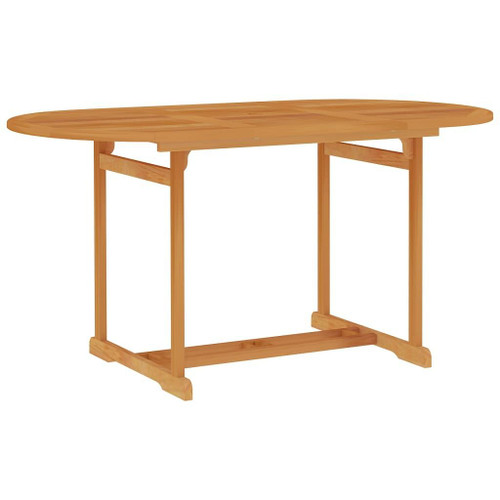 vidaXL Patio Table 59.1"x35.4"x29.5" Solid Teak Wood