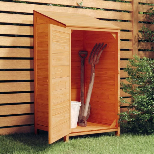 vidaXL Garden Shed Brown 21.7"x20.5"x44.1" Solid Wood Fir