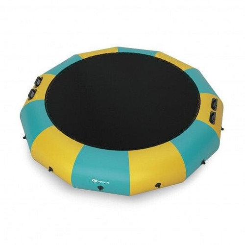 15 Feet Inflatable Splash Padded Water Bouncer Trampoline-Yellow