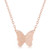 Breanne Rose Gold Stainless Steel Rose Gold Butterfly Necklace