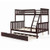 3-in-1 Twin Over Full Bunk Bed with Trundle and Ladder-Espresso