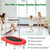 2-Person Foldable Mini Kids Fitness Rebounder Trampoline-Red - Color: Red