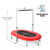 2-Person Foldable Mini Kids Fitness Rebounder Trampoline-Red - Color: Red