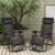 2 Pieces Folding Patio Rattan Zero Gravity Lounge Chair-Brown - Color: Brown