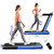 2.25HP 2 in 1 Folding Treadmill with APP Speaker Remote Control-Navy - Color: Navy - Size: 2-2.75 HP