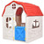 Kids Cottage Playhouse Foldable Plastic Indoor Outdoor Toy - Color: Multicolor