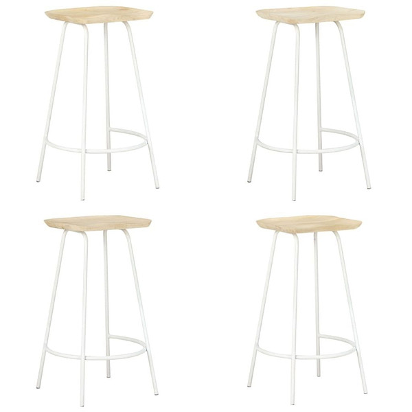 vidaXL Bar Stools 4 pcs Solid Mango Wood