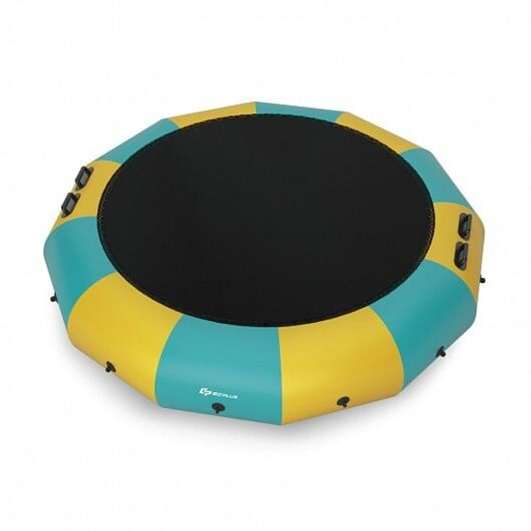 15 Feet Inflatable Splash Padded Water Bouncer Trampoline-Yellow