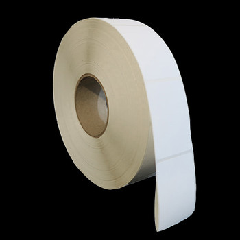 2 in W x 3 in L BS5609 Certified Matte Film Inkjet Labels, 8 in OD, 3 in Core, White, Aggressive Adhesive, No Perf, 2 Rolls, 2,000 Labels/Roll, 1 Case (4,000 Labels), Black Rhino Preferred