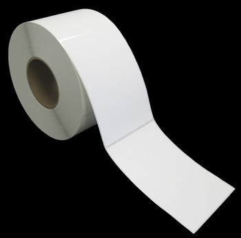 4 in W x 6 in L High-Gloss Paper Inkjet Labels, 8 in OD, 3 in Core, White, Standard Adhesive, No Perf, 2 Rolls, 900 Labels/Roll, 1 Case (1800 labels), Black Rhino Preferred