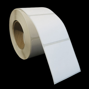 2 in W x 2 in L Matte Paper Inkjet Labels, 4 in OD, 2 in Core, White, Standard Adhesive, No Perf, 8 Rolls, 450 Labels/Roll, 1 Case (3600 labels), Black Rhino Preferred