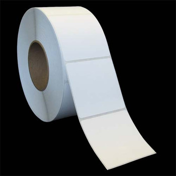 3 in W x 3 in L Matte Paper Inkjet Labels, 8 in OD, 3 in Core, White, Standard Adhesive, No Perf, 2 Rolls, 1750 Labels/Roll, 1 Case (3500 labels), Black Rhino Preferred