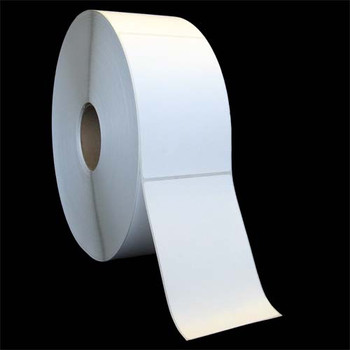 4 in W x 6 in L TT Matte Paper Labels, 12 in OD, 3 in Core, White, General Purpose Permanent Adhesive, No Perf, 3,300 Labels/Roll, 2 Rolls/Case, 1 Case (6,600 Labels), Black Rhino Stock Labels