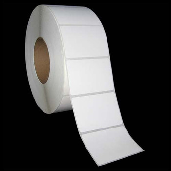 3 in W x 2 in L TT Matte Paper Labels, 8 in OD, 3 in Core, White, Standard Adhesive, No Perf, 3,000 Labels/Roll, 6 Rolls/Case, 1 Case (18,000 Labels), Black Rhino Value