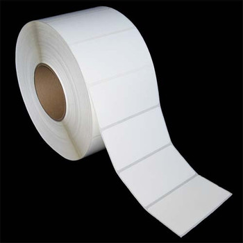 4 in W x 2 in L TT Matte Paper Labels, 8 in OD, 3 in Core, White, General Purpose Permanent Adhesive, No Perf, 3,000 Labels/Roll, 4 Rolls/Case, 1 Case (12,000 Labels), Black Rhino Stock Labels