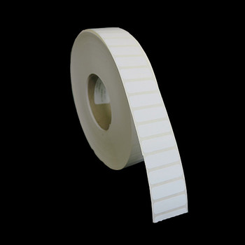 4 in W x 2 in L TT Polyester Labels, 8 in OD, 3 in Core, White, High Performance Permanent Adhesive, Perf, 3,000 Labels/Roll, 4 Rolls/Case, 1 Case (12,000 Labels), Black Rhino Stock Labels