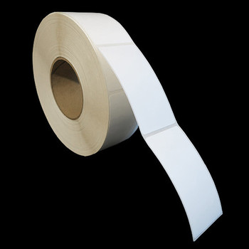2 in W x 4 in L IJ High-Gloss Paper Labels, 8 in OD, 3 in Core, White, General Purpose Permanent Adhesive, No Perf, 1,480 Labels/Roll, 4 Rolls/Case, 1 Case (5,920 Labels), Black Rhino Stock Labels