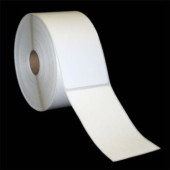 2 in W x 4 in L IJ Matte Film Labels, 4 in OD, 2 in Core, White, High Performance Permanent Adhesive, No Perf, 300 Labels/Roll, 12 Rolls/Case, 1 Case (3,600 Labels), Black Rhino Stock Labels