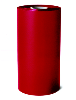Thermal Transfer Ribbons, Wax-Resin, DC200SRdWi, 4.33 in x 1181 ft (110mm x 360M), Red, 1 Case (24 Ribbons), For Genius Printers