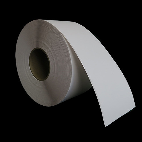 4 in W x 6.75 in L DT Matte NIR Paper Labels, 4 in OD, 1.5 in Core, White, General Purpose Permanent Adhesive, No Perf, 250 Labels/Roll, 12 Rolls/Case, 1 Case (3,000 Labels), Black Rhino Stock Labels