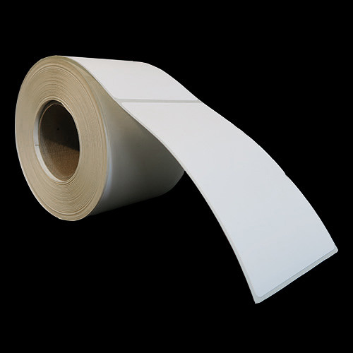 3 in W x 5 in L Matte Film Inkjet Labels, 4 in OD, 2 in Core, White, Freezer-Grade Adhesive, No Perf, 8 Rolls, 300 Labels/Roll, 1 Case (2,400 Labels), Black Rhino Preferred